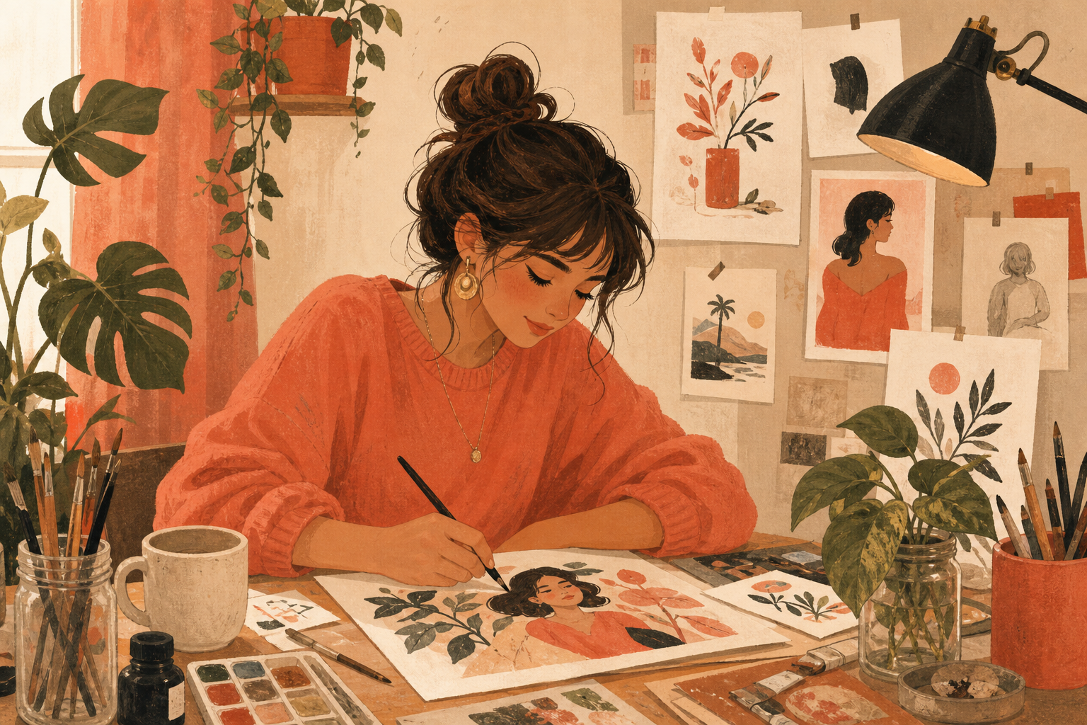 Jenny at work in her studio